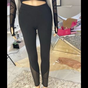 Black mesh leggings